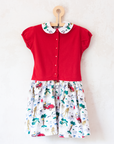שמלה אדומה עם הדפסים של המלך בבר | 4-5 שנים