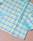 Romantic blue plaid shirt | French deadstock from the 70s | 2-3 years