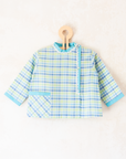 Romantic blue plaid shirt | French deadstock from the 70s | 2-3 years