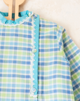 Romantic blue plaid shirt | French deadstock from the 70s | 2-3 years