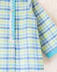Romantic blue plaid shirt | French deadstock from the 70s | 2-3 years