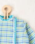 Romantic blue plaid shirt | French deadstock from the 70s | 2-3 years