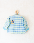 Romantic blue plaid shirt | French deadstock from the 70s | 2-3 years