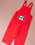 Red overalls with a drum | Deadstock from the Sixties | 2-3 years