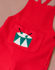 Red overalls with a drum | Deadstock from the Sixties | 2-3 years