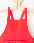 Red overalls with a drum | Deadstock from the Sixties | 2-3 years