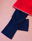 Red shirt and tailored pants | Belgian deadstock from the 60s | 3-4 years