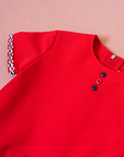 Red shirt and tailored pants | Belgian deadstock from the 60s | 3-4 years