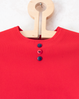 Red shirt and tailored pants | Belgian deadstock from the 60s | 3-4 years