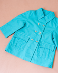 ז׳קט צרפתי מחויט בצבע טורקיז | 2-3 שנים