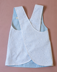 Reversible tank top with embroidery and lace | 3-4 years