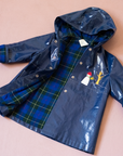 Blue raincoat from the Sixties with snow embroidery | 18-24 months