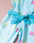 Striped and Fruit Overalls | French Deadstock from the Eighties | 4-5 Years