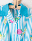 Striped and Fruit Overalls | French Deadstock from the Eighties | 4-5 Years