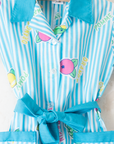 Striped and Fruit Overalls | French Deadstock from the Eighties | 4-5 Years