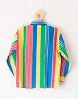 חולצה ארוכה מכופתרת עם פסים צבעוניים | דד סטוק איטלקי | 4-5 שנים