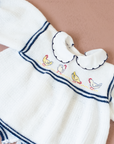 White sweater with chickens | 0-3 months