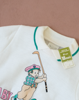 White golfer sweatshirt | 12-18 months