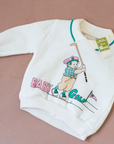 White golfer sweatshirt | 12-18 months