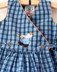 King Bebar Mechzeretz Embroidered Plaid Wrap Dress | 12-18 Months