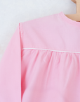 Pink shirt with embroidered pocket from the 70s | 4-5 years