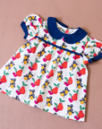 French tunic with colorful fruits | 3-6 months