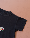 Blue T-shirt with Babar the King embroidery | 12-18 months
