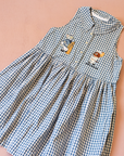 Checked dress with Tom and Jerry embroidery | Ages 10-12