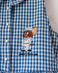 Checked dress with Tom and Jerry embroidery | Ages 10-12