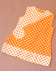 Polka-dot orange tunic from the seventies | 9-12 months