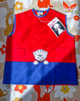Red dress with cat | Deadstock from the Sixties | 9-12 months