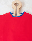 Red dress with cat | Deadstock from the Sixties | 9-12 months