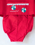 Red set with beach balls | Deadstock from the Sixties | 2-3 years