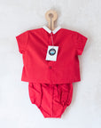 Red set with beach balls | Deadstock from the Sixties | 2-3 years