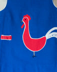 Blue dress with rooster | Deadstock from the Sixties | 9-12 months