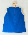 Blue dress with rooster | Deadstock from the Sixties | 9-12 months