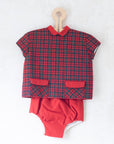 Red Plaid Set | Dead Stock from the Sixties | 18-24 Months