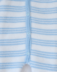 Knitted overalls in light blue and white | 6-9 months