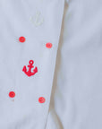 White shirt with embroidered anchors | 10-11 years