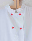 White shirt with embroidered anchors | 10-11 years