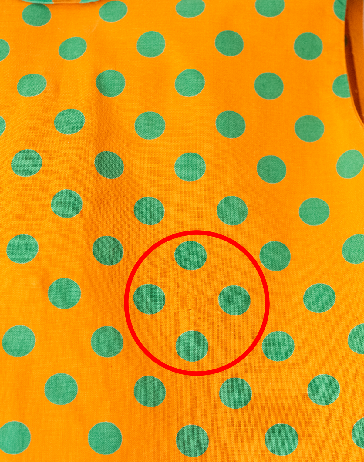 Orange dress with green dots | 5-6 years