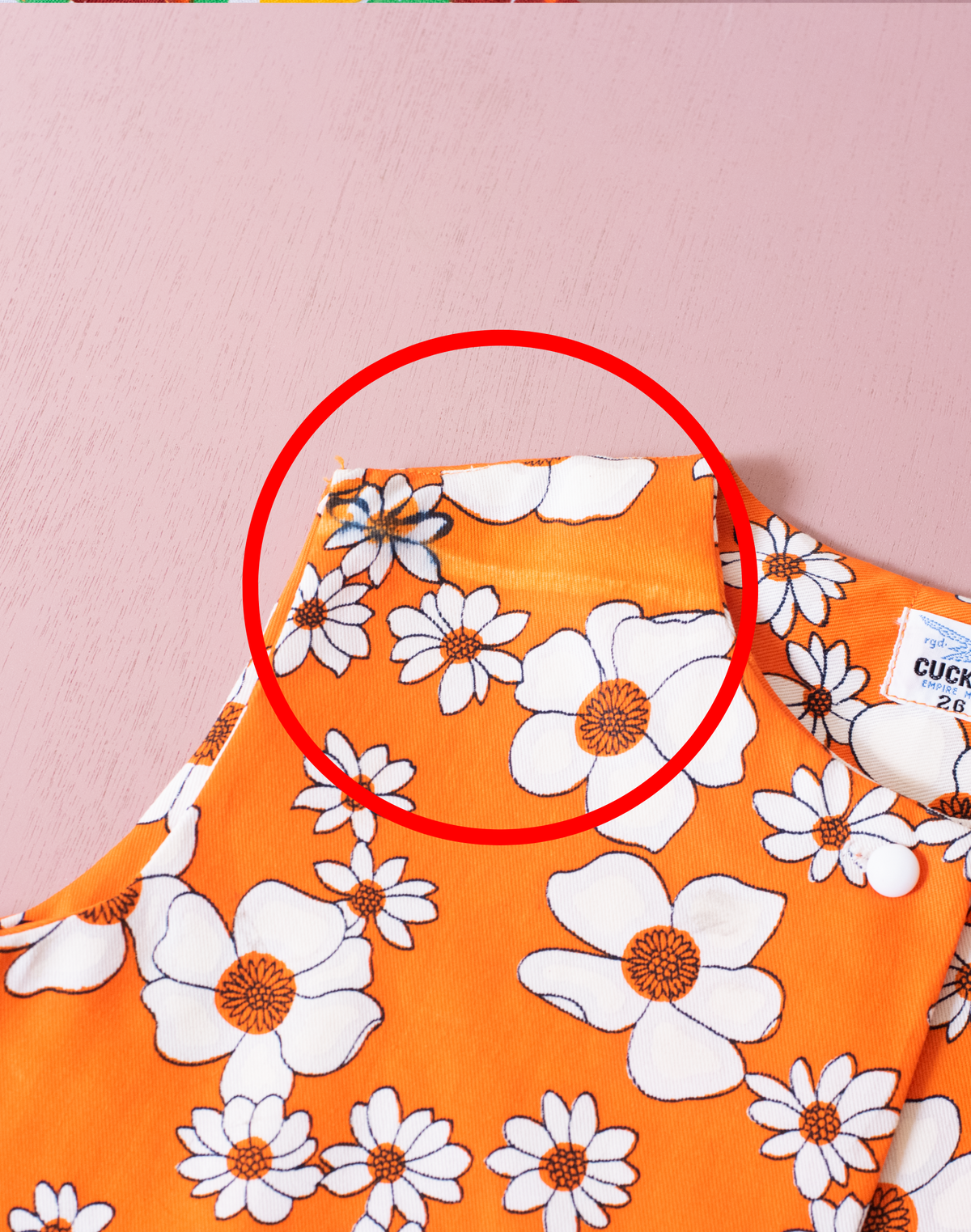 Orange floral set from the seventies | 8-9 years