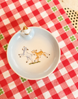 Porcelain porridge bowl | Girl and goat