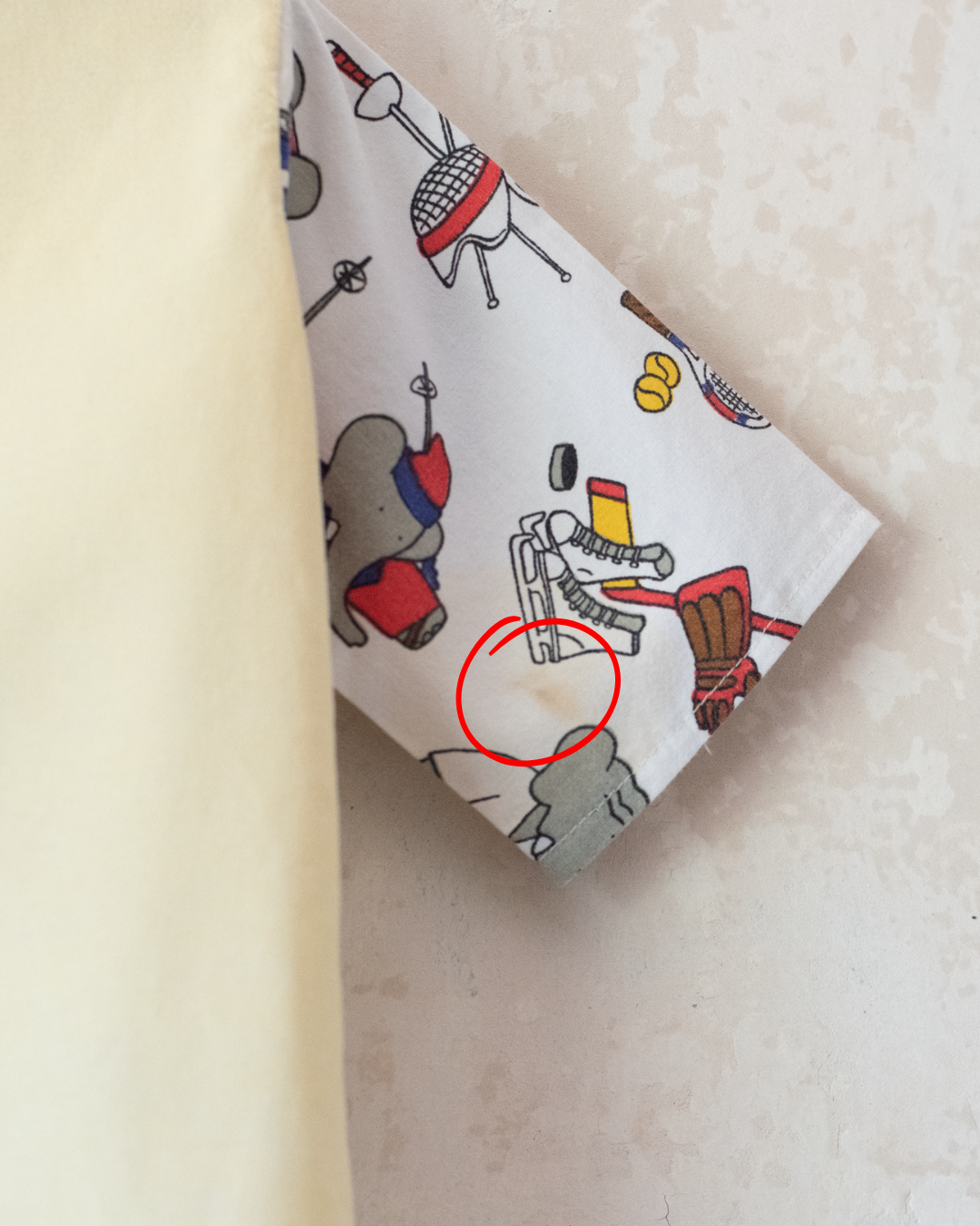 Upcycled shirt with Babar the King | 2-3 years