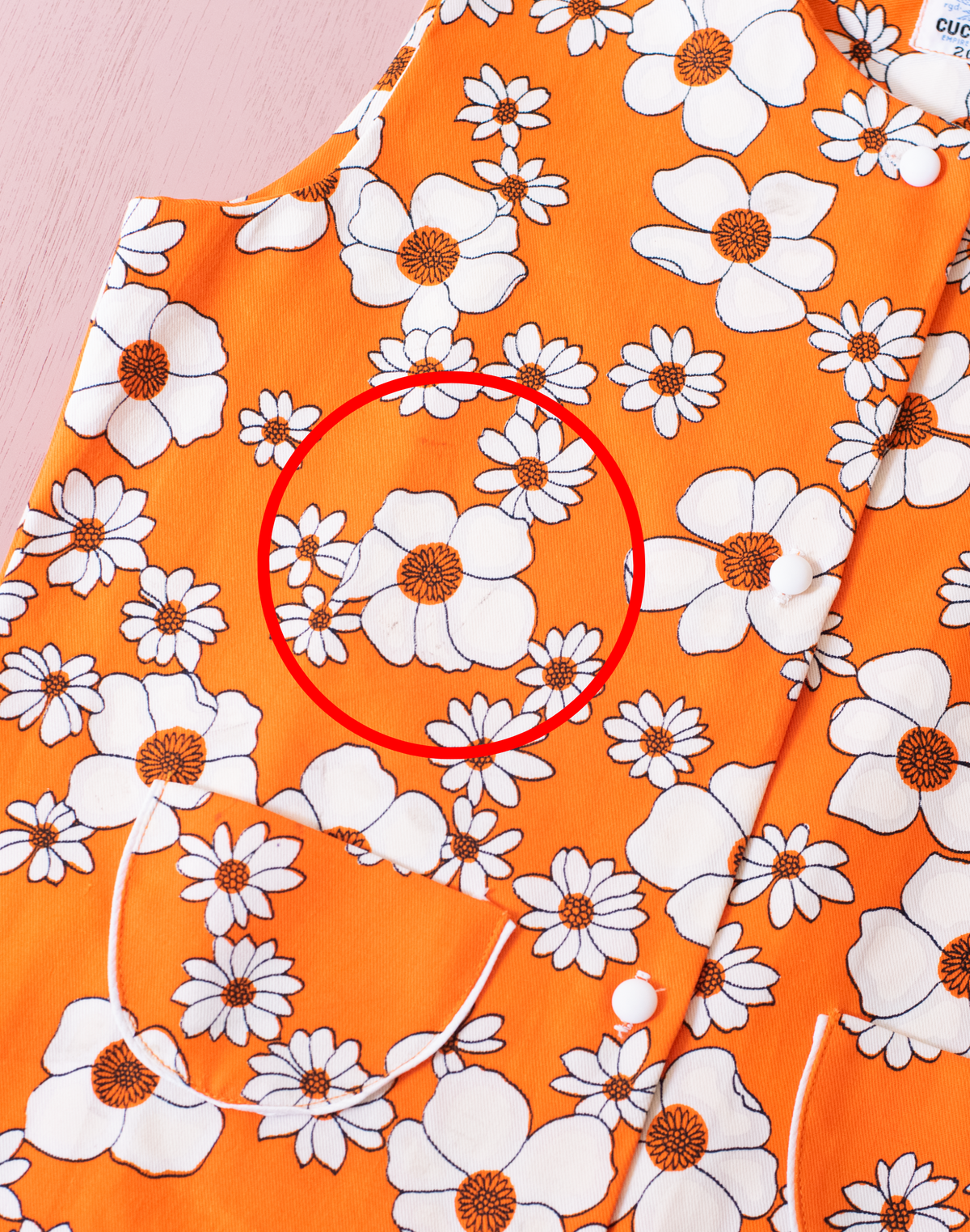 Orange floral set from the seventies | 8-9 years