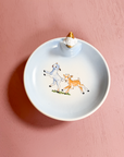 Porcelain porridge bowl | Girl and goat