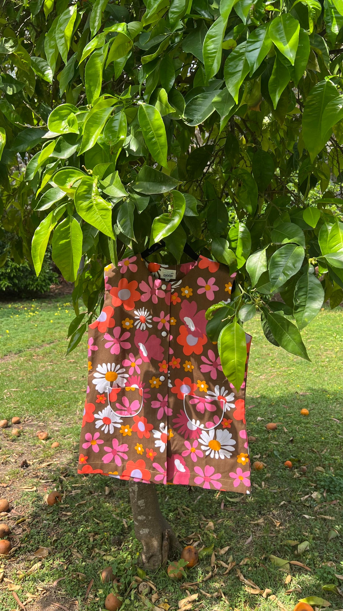 Colorful floral dress from the 70s | Dead stock | 5-6 years 