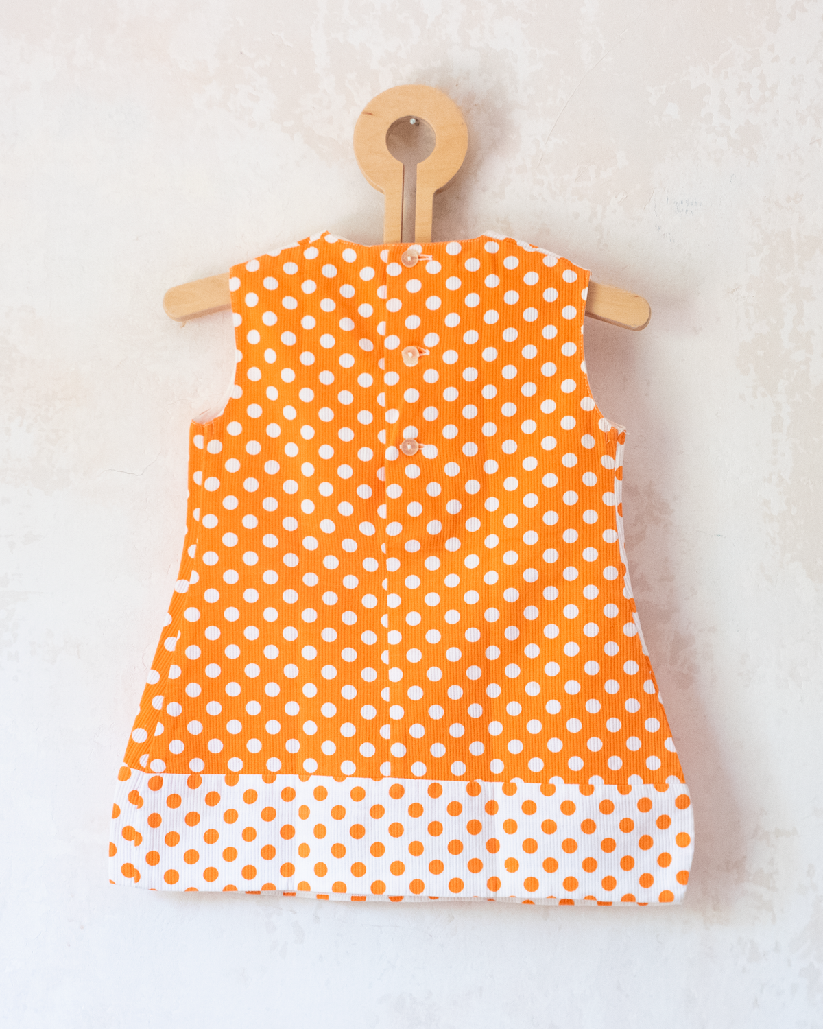 Polka-dot orange tunic from the seventies | 9-12 months