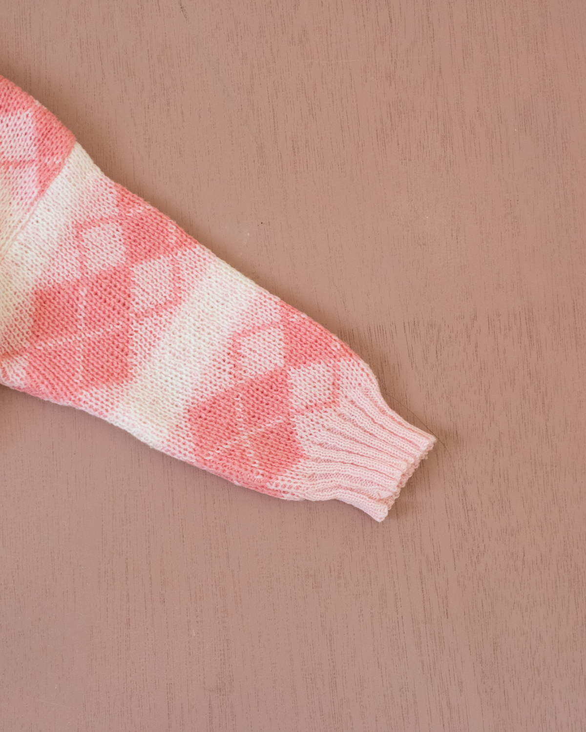 Pink plaid knit | 3-6 months
