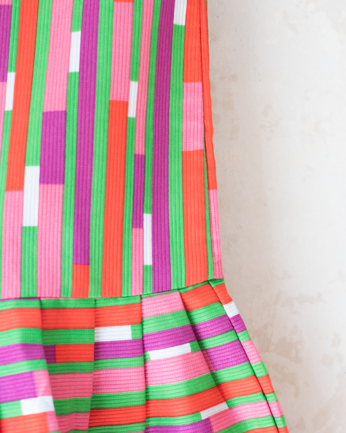 Colorful striped dress from the 70s | 3-4 years